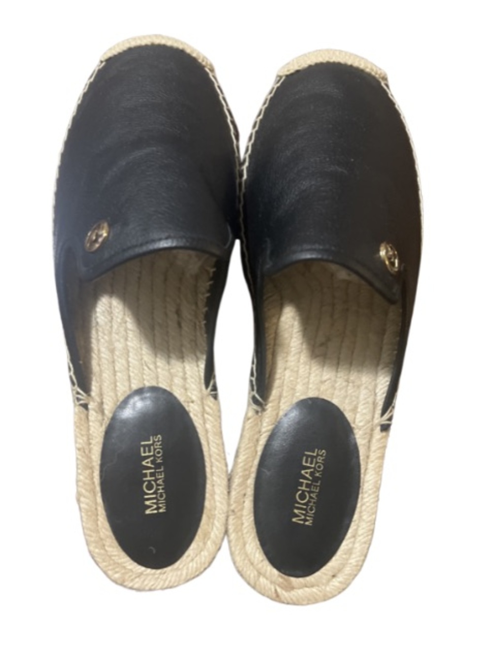 Michael Kors Hastings Espadrille Leather Mules Size 10M– Excellent Condition